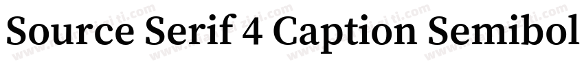 Source Serif 4 Caption Semibold字体转换